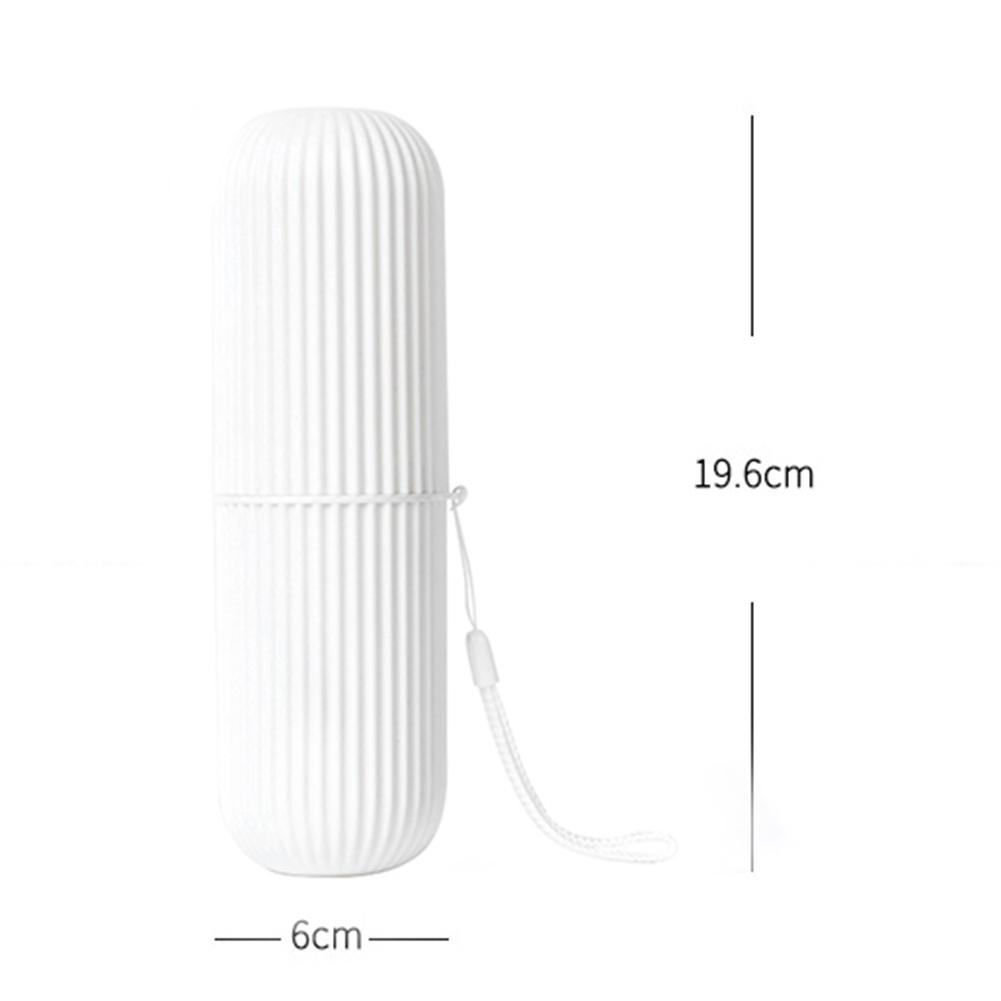 Travel Portable Toothbrush Box Toothpaste Holder Cup Bathroom Products (White)