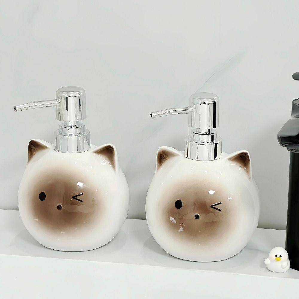 Cute Cat Shape Hand Soap Dispenser Press Type Hand Sanitizer Container  Bathroom
