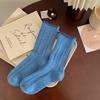 Autumn And Winter Wool Socks Children'S Love Lace Tube Socks Women'S Fungus Edge Japanese Stacking Socks Cashmere Women'S Socks