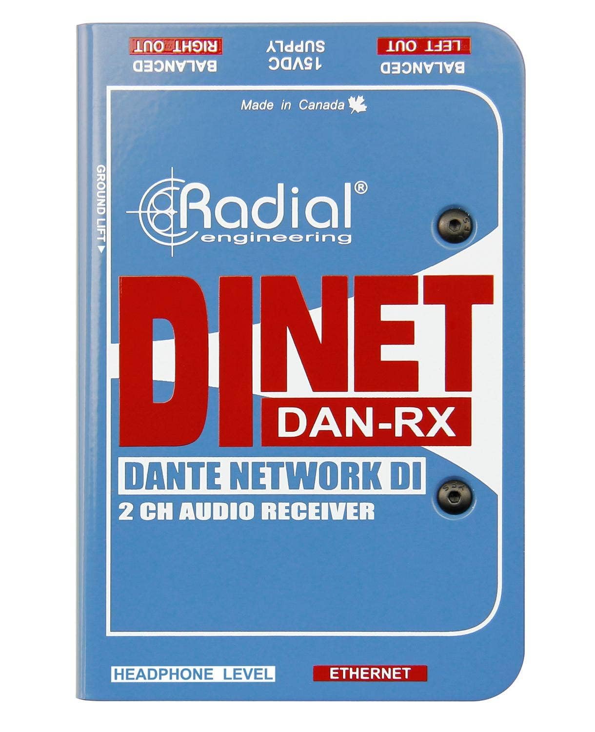 

DiNET Dante compatible 2ch audio receiver []Radial DAN-RX