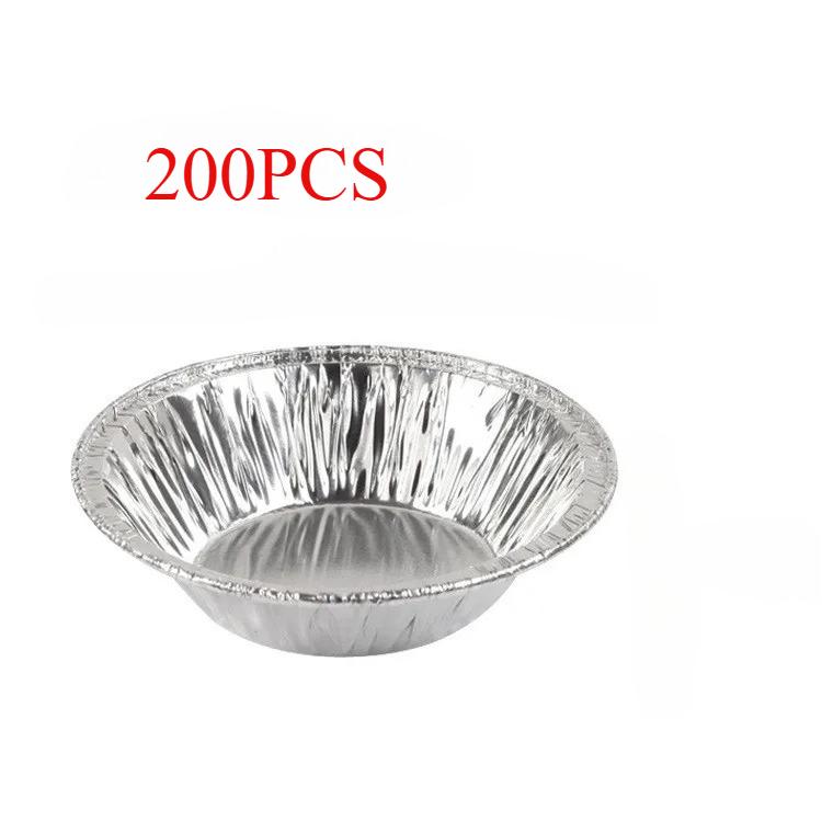 100PCS Baking Aluminum Foil Egg Tart Tray Disposable Circular Pastry Mold for Parties Restaurant Kitchen Baking Molds
