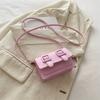 Chic Mini Crossbody Bag for Women - Versatile Solid Color Shoulder Bag with Adjustable Strap, Square Flap & Buckle Closure,