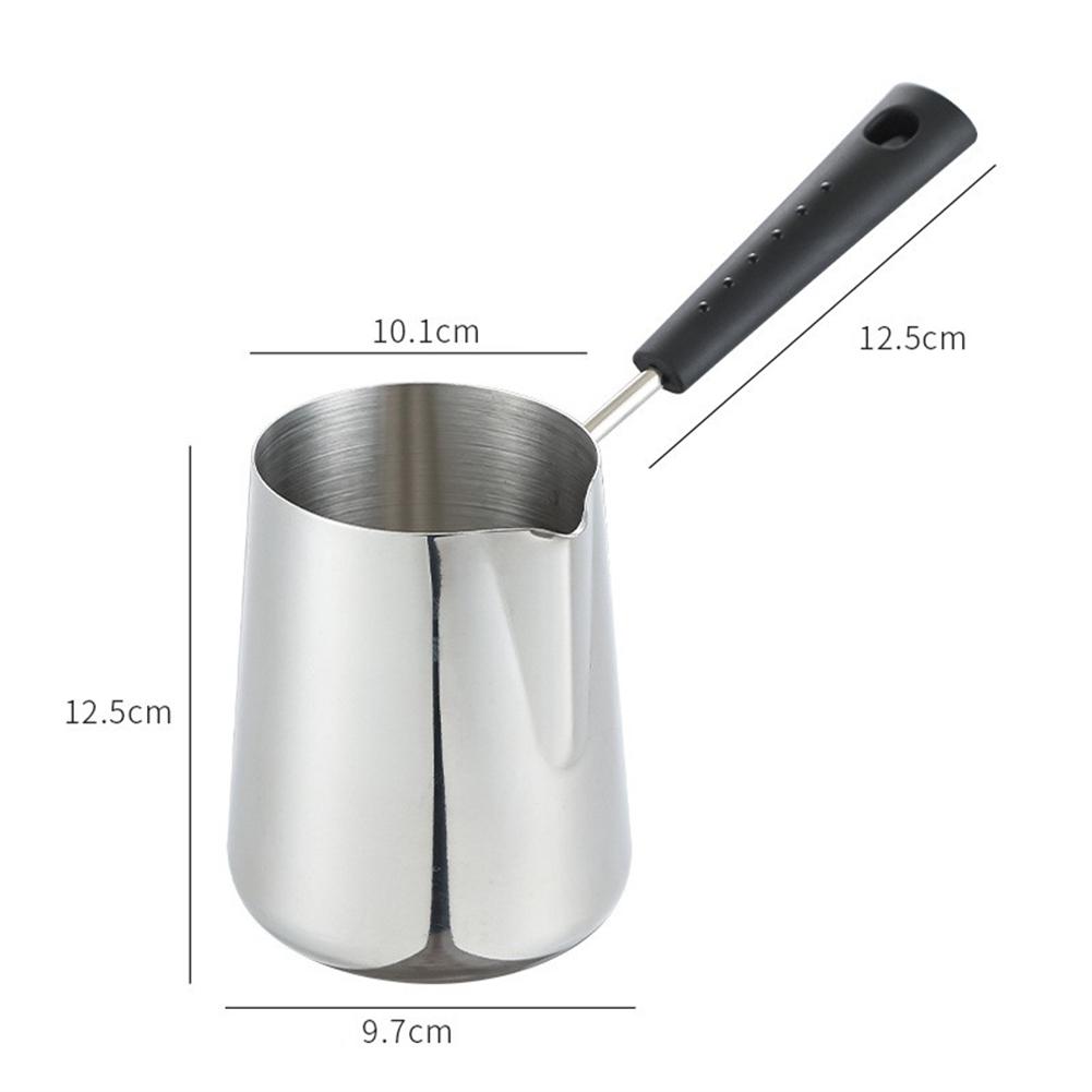 1pc 350/600/900ML Turkish Coffee Pot Milk Pots Stainless Steel Chocolate Melting Pan Sauce Heating Coffee Moka Pot Kitchen Tools