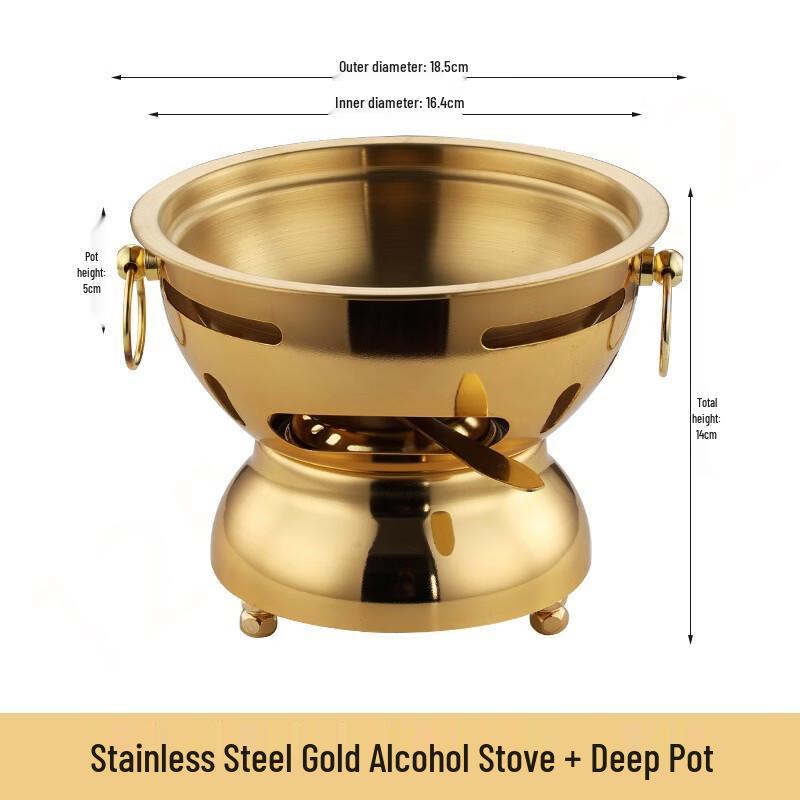 ZISIZ Stainless Steel Mini Hot Pot Set