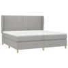 Maison Exclusive - Sommier à lattes de lit avec matelas Gris clair 200x200cm Tissu