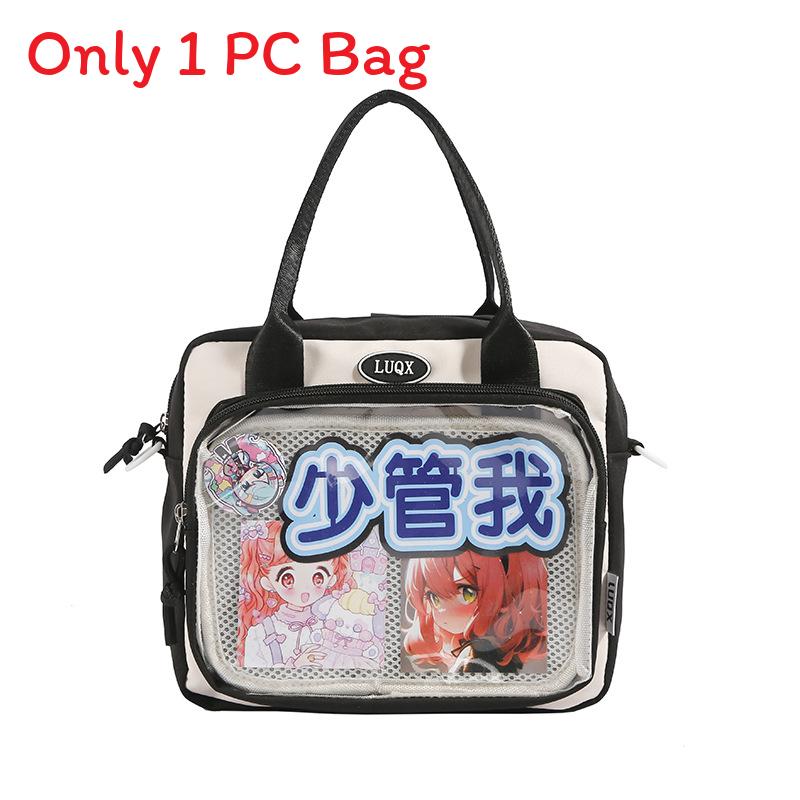 

Simplified Style Shoulder Bag Outdoor Leisure Crossbody Bag Transparent Itabag чорний
