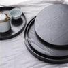 Black Tea Tray Wood Food Plate Household Serving Tray  Hotel
