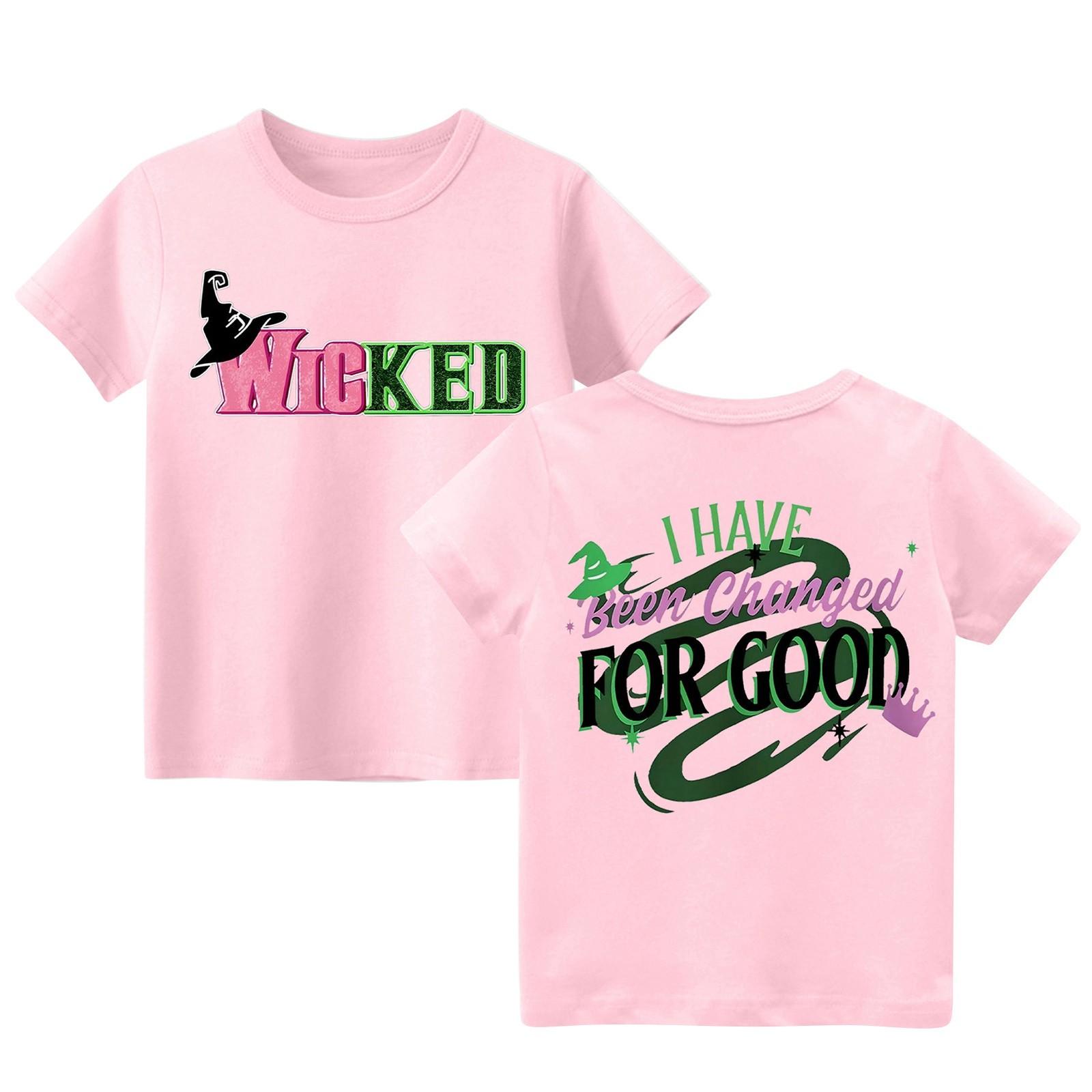 

Модний повсякденний топ із принтом і короткими рукавами для хлопчиків і дівчаток 100 рожевий