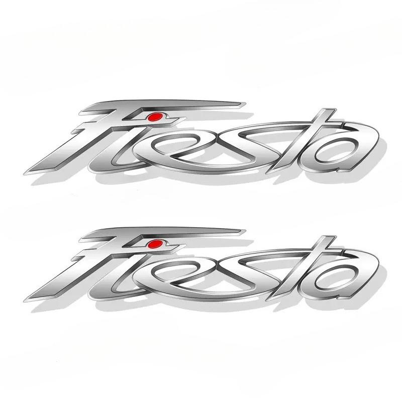 Logo Lettere Fiesta in Metallo Cromato 3D Styling Auto Parafango Laterale Cofano Posteriore Adesivo Decalcomania Distintivo Per Fiesta Emblema MK3 MK4 MK5 Accessori