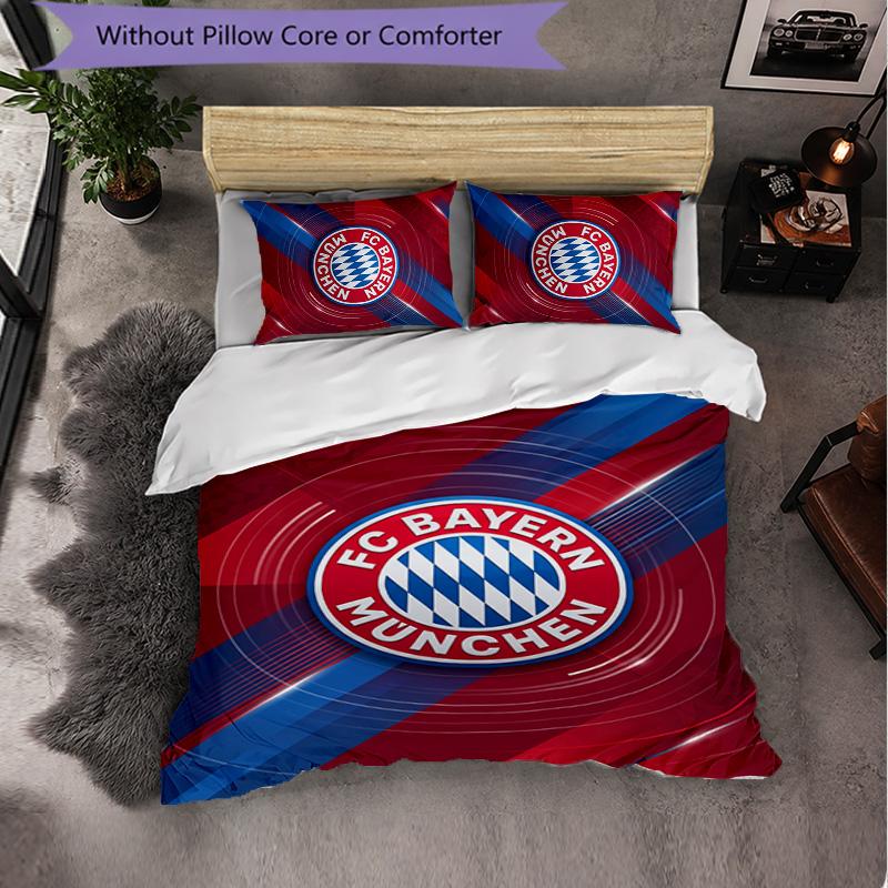 Biancheria da letto a tema Bayern Monaco Set 3 Pezzi Copripiumino Biancheria da letto decorativa per stanza di adolescenti Decorazione per la casa