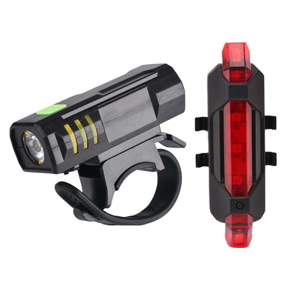 MTB Road Bike Headlight USB Charging Cycling Safety Front Lamp 100LM Bike Handlebar Flashlight Waterproof Bicycle Accessories