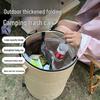 Large Foldable Outdoor Camping Trash Can with Lid - Portable Storage Bag