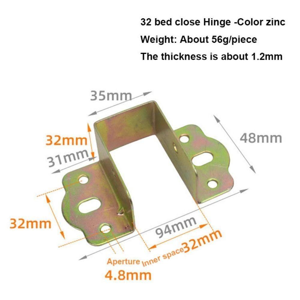 Easy To Install Bed Hinges Thickened Stabilizing Bed Structural Component  Leg Connector