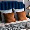 A Pair Luxury Velvet Applique Cushion Covers Home Decor Striped Throw Pillow Cases 45x45cm/30x50cm