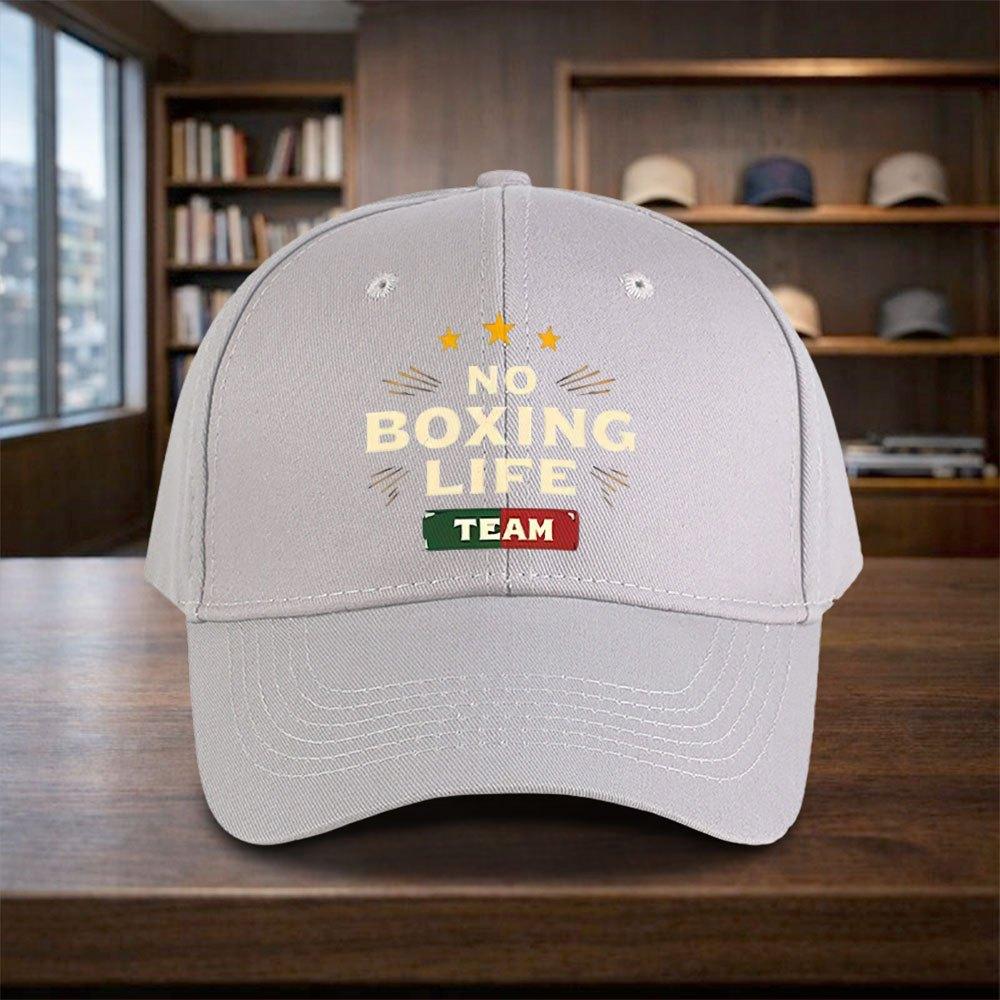 No Boxing Life Team Printed Baseball Cap Adjustable Snapback Hat for Travel Streetwear