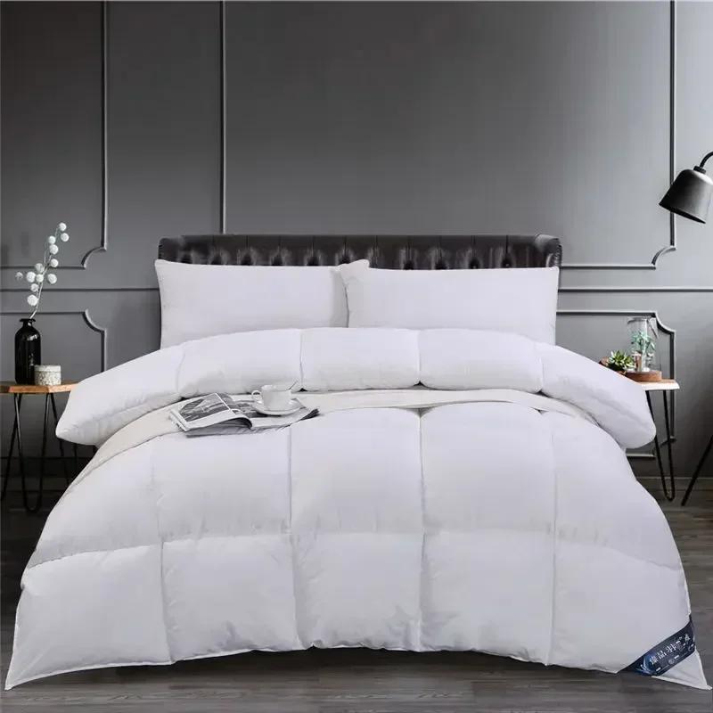 High Grade White Goose/Duck Down Comforter Duvet Winter Quilt Blanket Filler with Cotton Cover Thick Twin Full Queen King Size