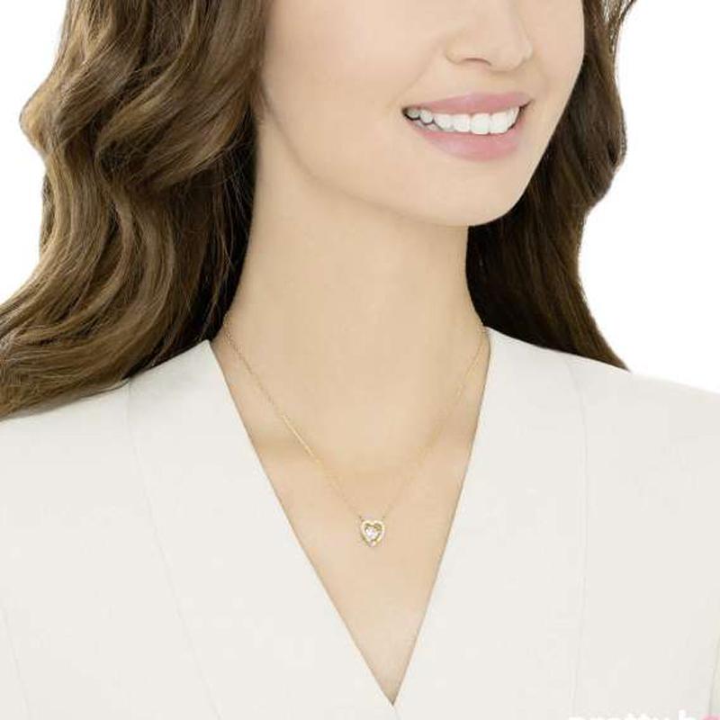 Swarovski Sparkling Dance Beating Heart Beating Crystal Artificial Crystal Necklace Women's 5284190