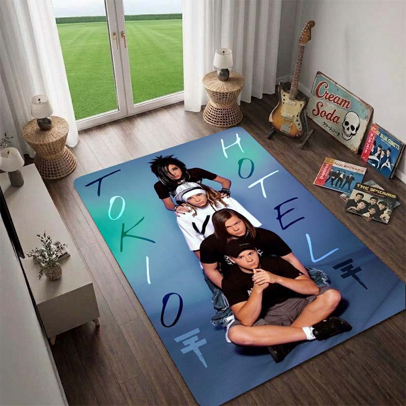 Germany Tokio Hotel Rug, Floor Mat for Computer Chair, Doormat,Living Room Rug, Bedside Carpet