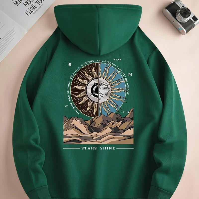 Jeseň Zima S dlhým rukávom 2D Digitálne potlačené Ležérne Voľné Mikiny a Svetre Pánske