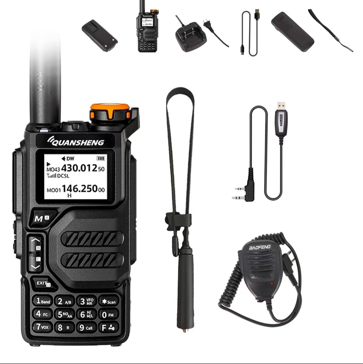 

Quansheng UV-K5 Многодиапазонная мощная FM-рация с функцией авиапередачи One-Key и согласованием частот для использования на открытом воздухе