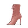 Sandales à talons ouverts à lacets en daim SsimeEZ (Rose)