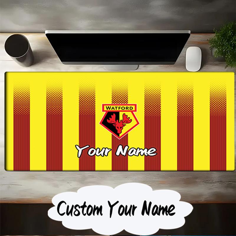 Custom Name Mouse Pad Watford Crest Design Mouse Pad, Gaming Mouse Pad, Keyboard Pad, Desk Decor for Computer Notebook Fan Birthday Gift