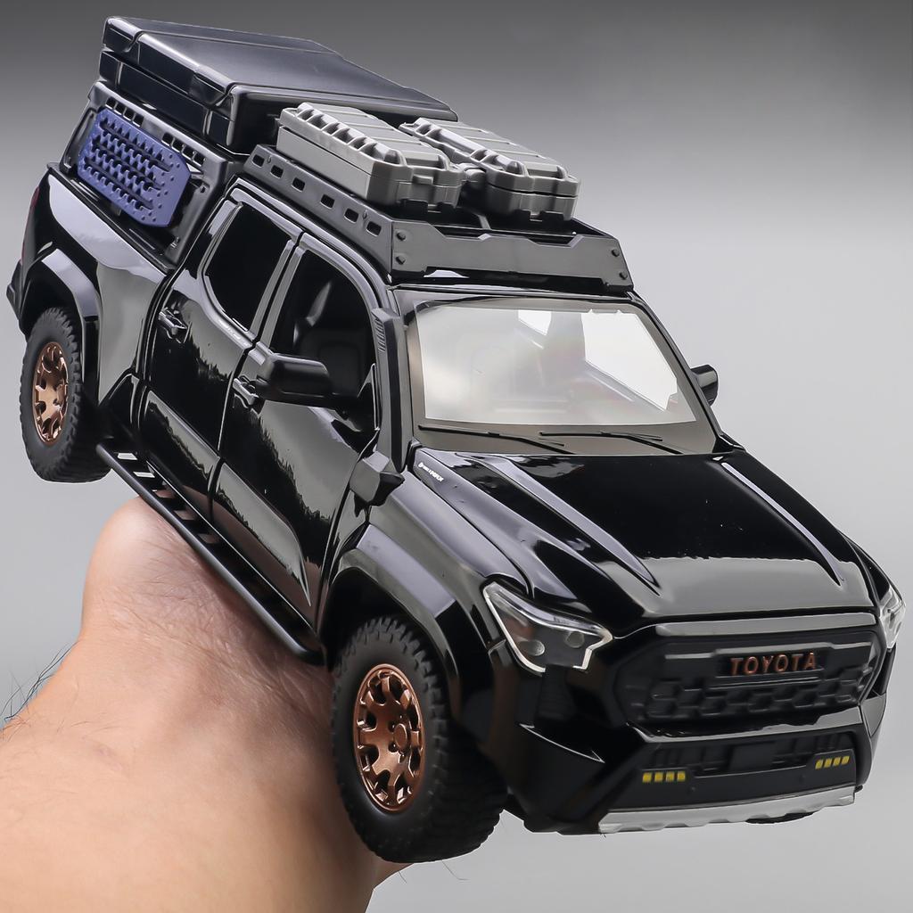 1/24 Toyota Tacoma Off Road SUV Alloy Diecast Model Car Sound and Light Pull Back Children Toy Car Birthday Gifts for Boy Kids