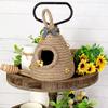 4/1 Pcs Honeycomb decoration jute hanging tiered tray decoration cute handmade honeycomb bee theme party ornaments shelf garden