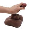 VaHppy Large 18.5*4.5cm 1.7kg Dildos Artificial Penis With Anus Sex Toys For Gay Girl Women Brown Skin Masturbator Free Hands Bent Arbitrarily