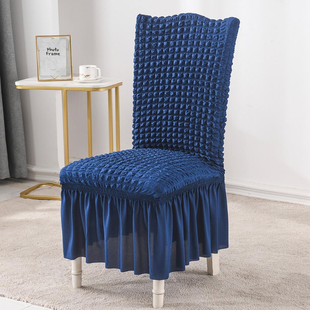 3D Bubble Lace Chair Cover Universal Stretchable Full Coverage Dining Chair Slipcover