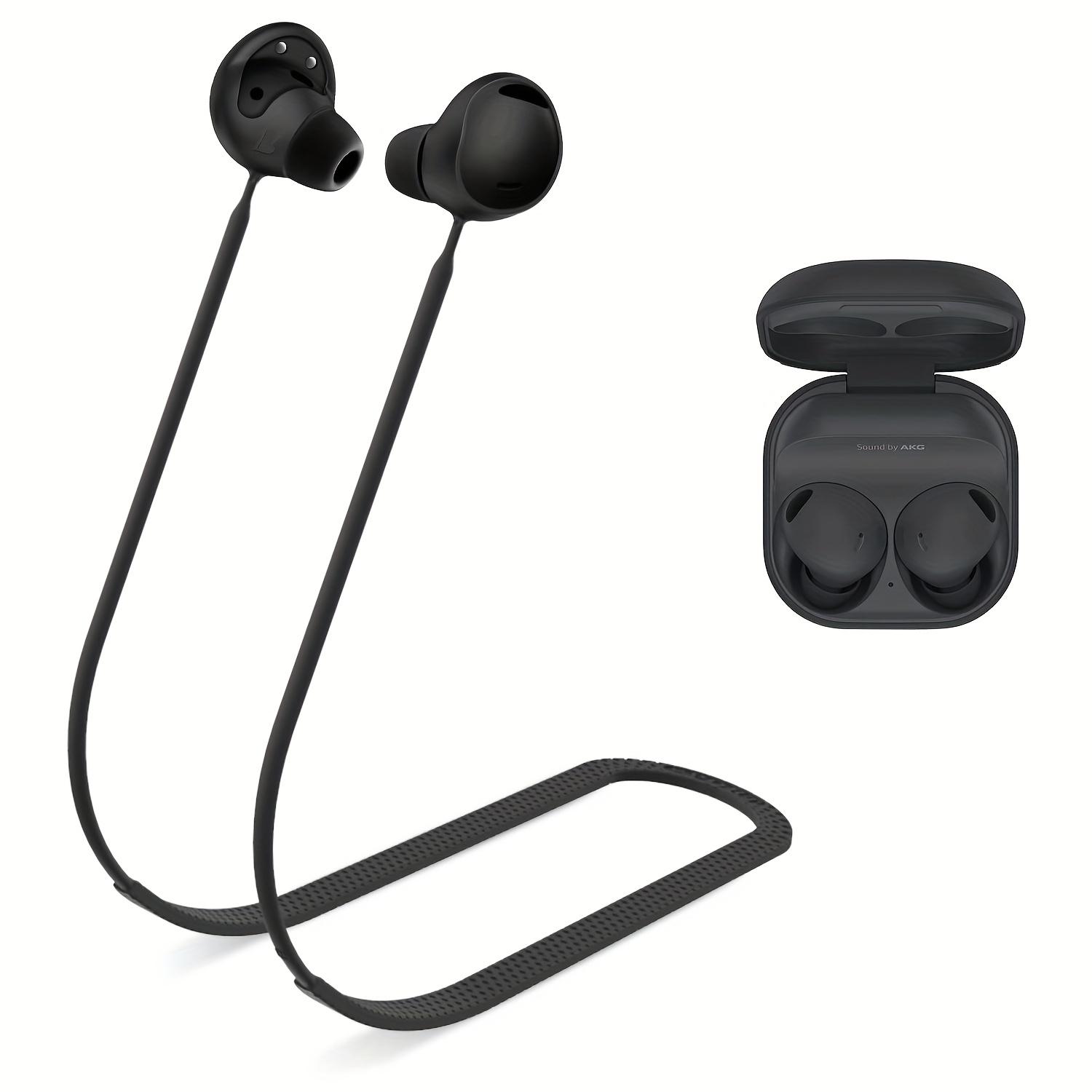 

Мягкий силиконовый ремешок против потери для Galaxy Buds 2 Pro - Съемный спортивный шнурок на шею черного, белого или фиолетового цвета, Надежная посадка для активного образа жизни чёрный