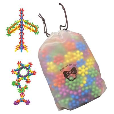 100 stücke Schneeflocke Ineinander greifende Blöcke Kinder Montessori Spielzeug Ineinander greifende Feste Bausteine Set Clip Puzzle Zusammenbau Spielzeug