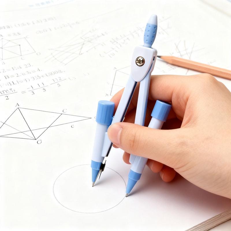 1pcs Student Learning Tools Compass Drawing Set Circle Cutter Divider Mechanical Drawing Tools Geometric Ruler Drawing Exam Tool