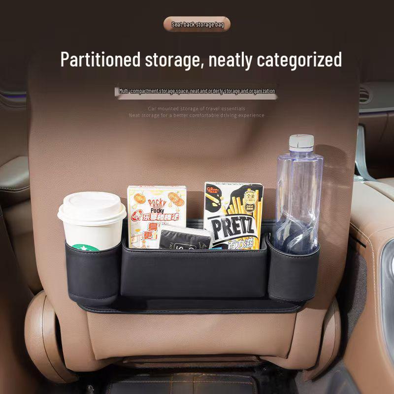 Multi-Functional Car Seat Organizer with Cup Holder