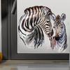 Creative Zebra Animal Wall Sticker for Bedroom Window Laundry Room Cabinet Makeover Self-Adhesive Removable Home Decor