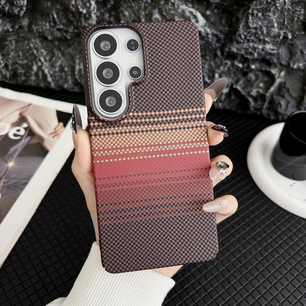 for Magsafe Magnetic Carbon Fiber Phone Case for Samsung Galaxy S26 S25 S24 Ultra A56 A55 A17 A16 A15 Ultra Thin Hard PC Cover
