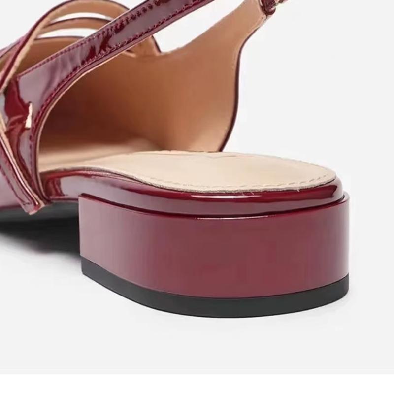 Fashion Brand Women Heeled Sandals Sexy Chunky Designer Mid Heels Shoes Woman Fashion Slides Summer 2025 New Pumps Sandalias De Mujer