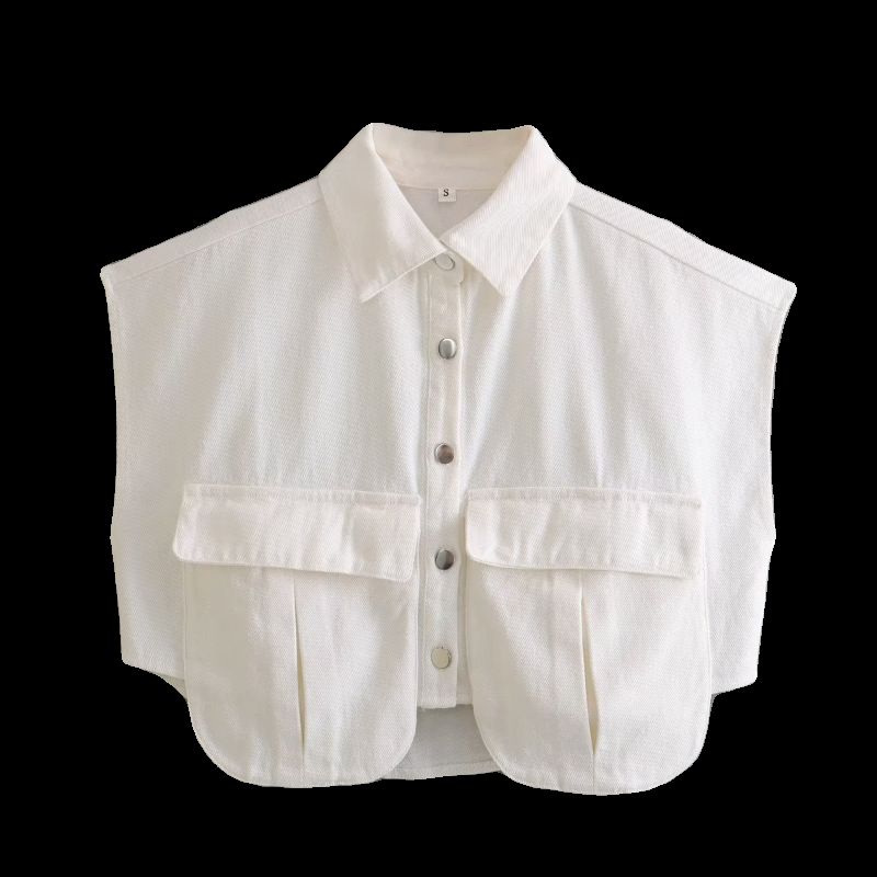 

Женский кардиган-рубашка 2024 года, джинсовый топ, джинсовые топы White M