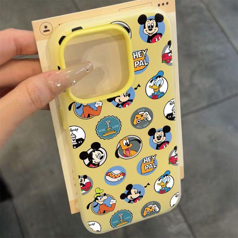 Mickey Mouse Label Applies To Apple 16/17promax Mobile Phone Case iPhone15 Skin Matte 14 Sets Air