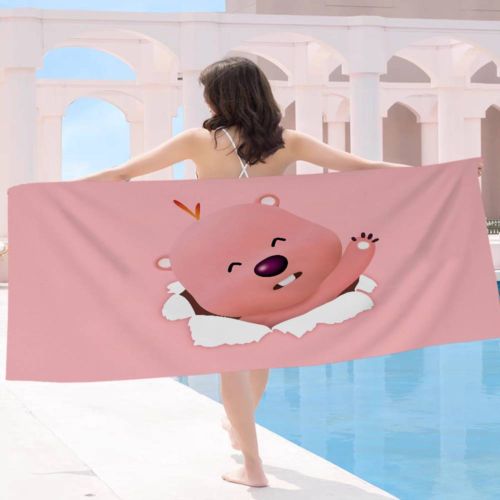 Cartoon L-Loopys-S Cute Bath Towel Microfiber Soft Water Absorbing Breathable For Girl Kids Decorative Cartoon Beach Towel