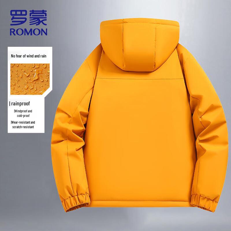 ROMON Men's Autumn/Winter Graphene Thickened Hooded Thermal Jacket