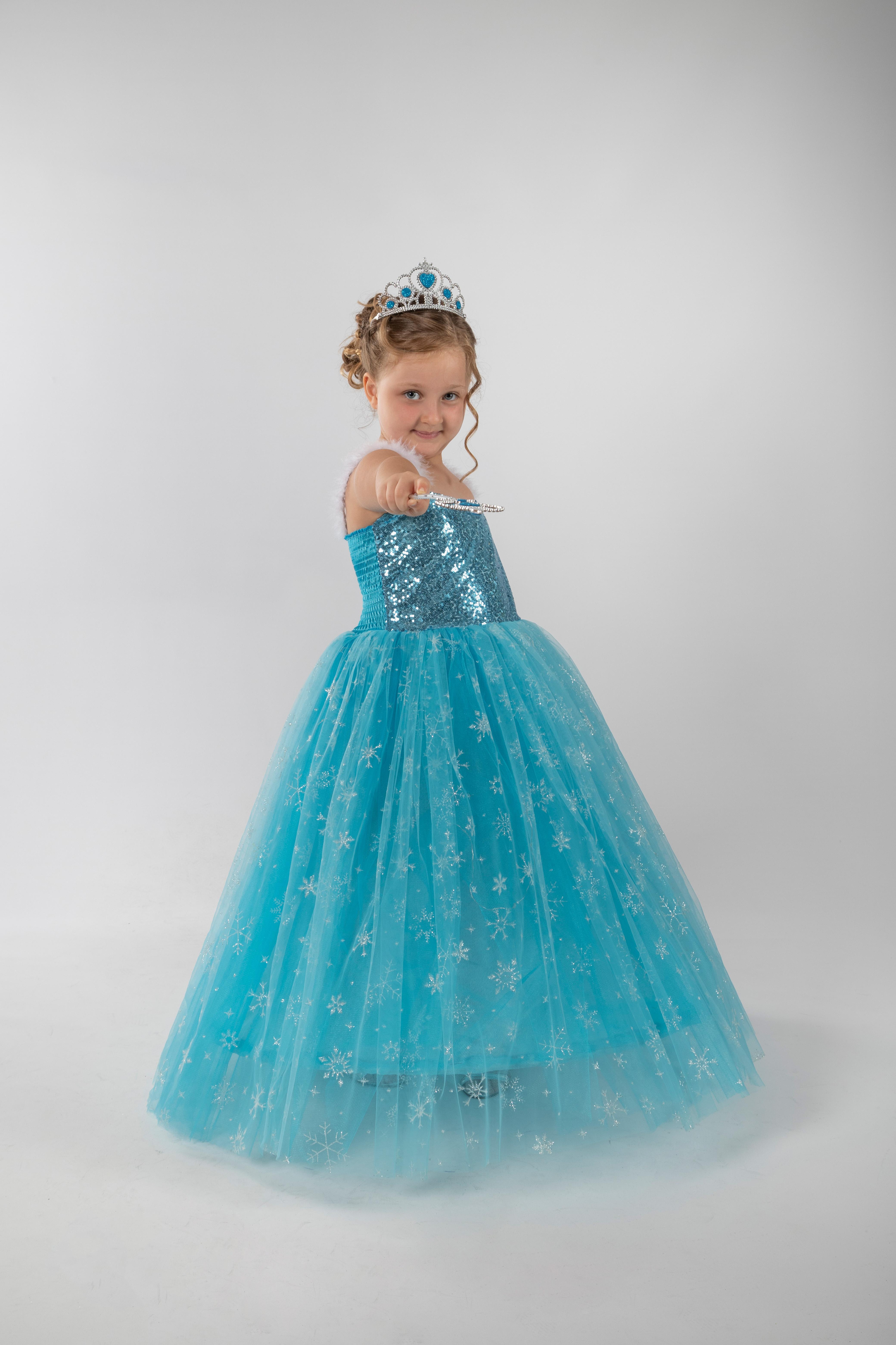 

Костюм принцеси з коронованим синім ремінцем 2 age синій