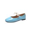 Fashion Flat Shoes for Women 2025 New Spring and Autumn Bow Shallow Mouth French Retro Ballet Red Mary Jane Shoes Large Size 44 43