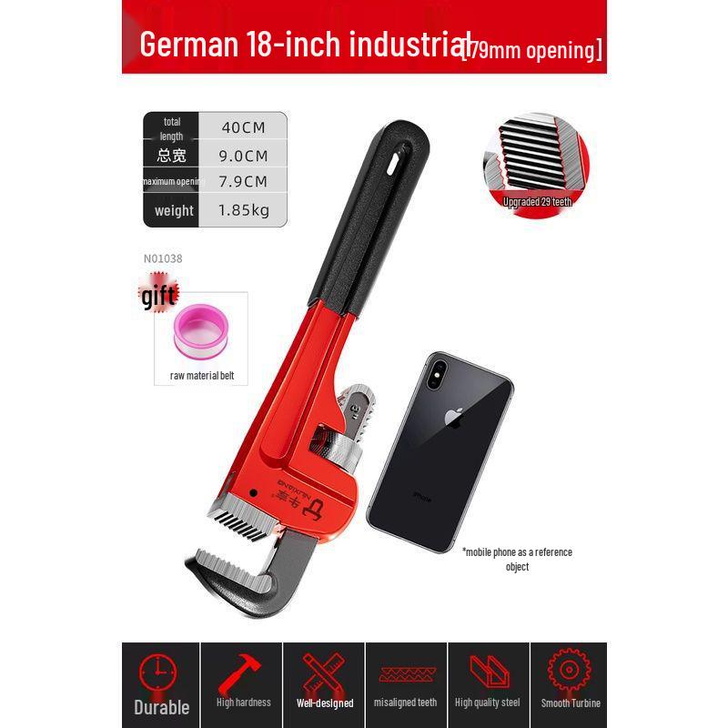 Universeller Industrie-Rohrschlüssel und Zange für Wasser- und Heizungsrohre