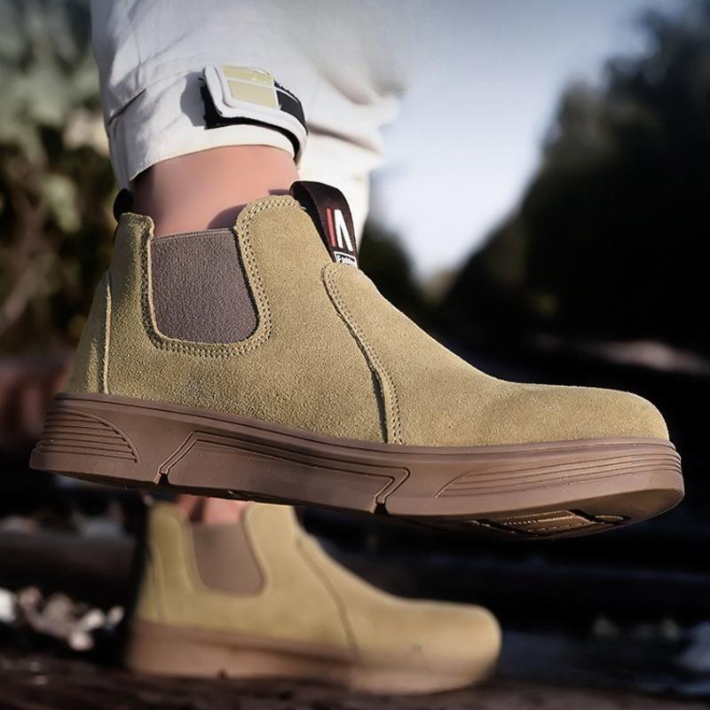 Non-slip Durable Men's Soft Soled Safety Shoe Design Protective Shoes with Anti Smashing and Anti Piercing Properties Work Boots