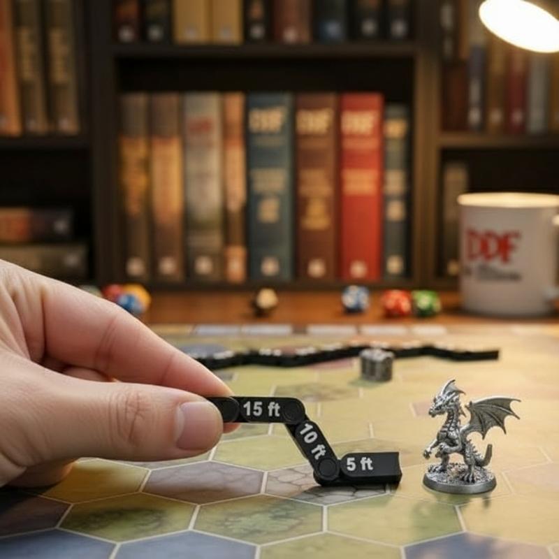DND Tabletop Articulated Movement Ruler 8 Segment Flexible 12 Inch Battle  Tool for Dungeon Crawlers and Adventure Game Use