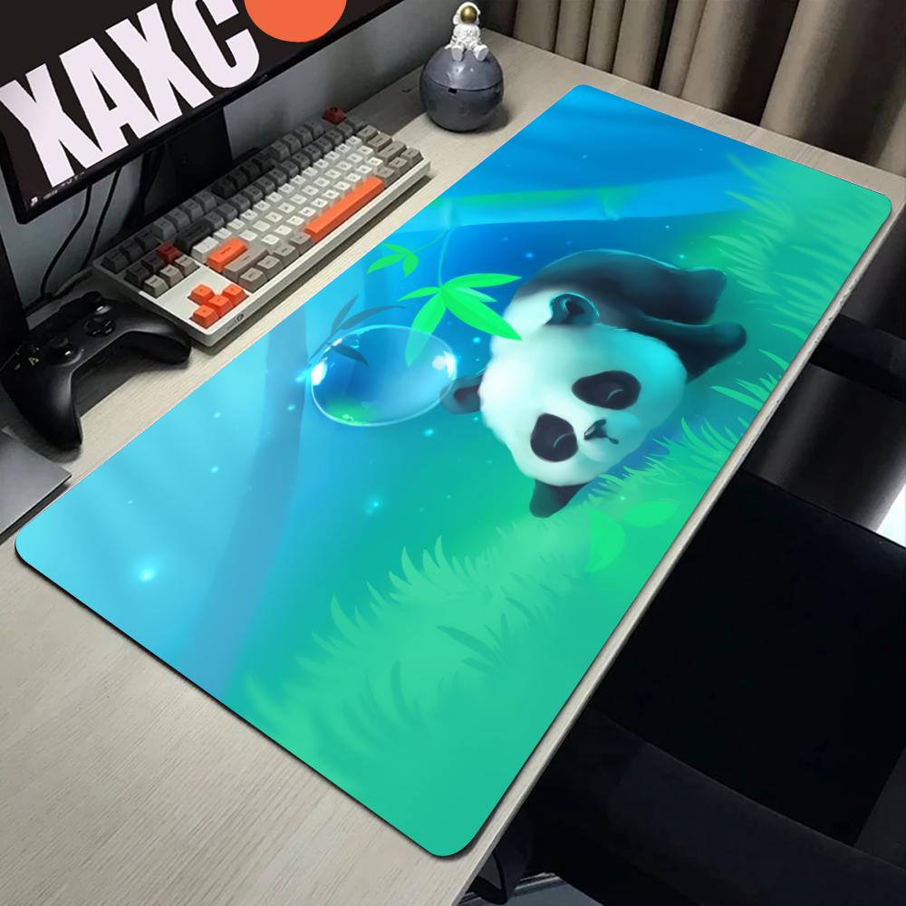 HYBXAXC Cute Animal Panda Large Mouse Pad PC Computer Game MousePads Desk Keyboard Mats Rubber Anti-slip Mouse Mice Mat 40x90CM