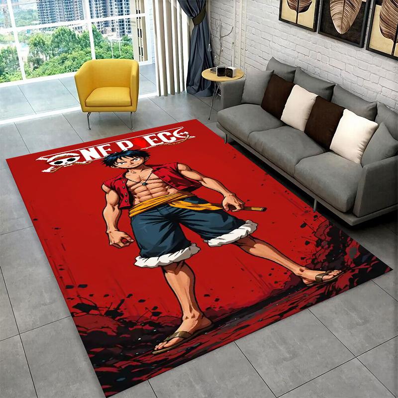 Anime Zoro One P-Piece Kreslený Koberec Rohožka do Herny Ložnice Obývacího Pokojí Pohovky Domácí Dekorace, Dětský Koberec Protiskluzová Podlahová Rohožka