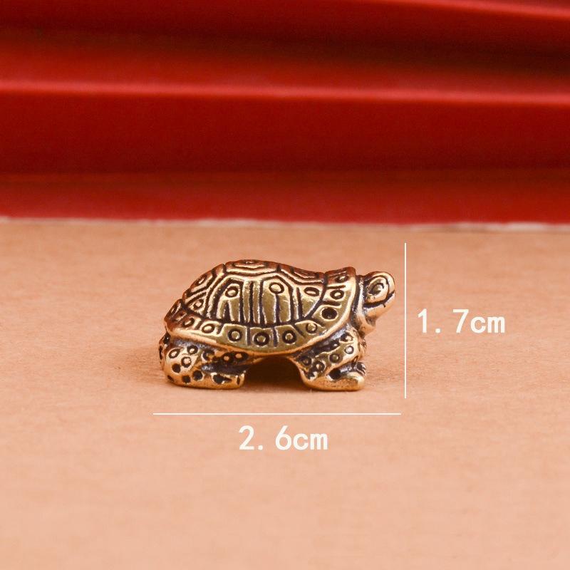 20g Retro Brass Copper coin Money Turtle Ornament Statue brass Animal Sculpture Home Office Decoration Ornament Tea Pet Crafts