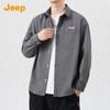 JEEP Men's American Style Loose Fit Long Sleeve Shirt